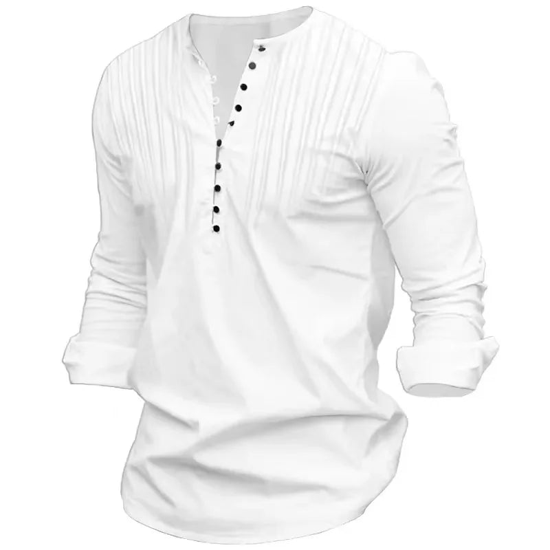 Men's Slim Long-Sleeve Cotton Shirt