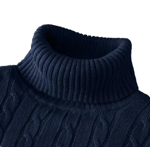 High Street Turtleneck Striped Pullover