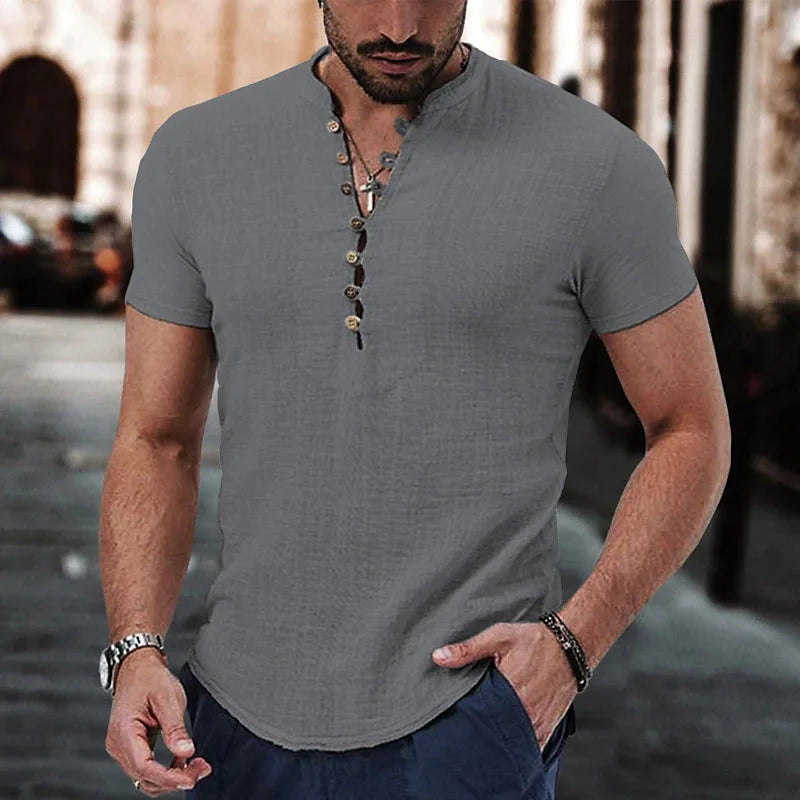 Men's Casual Cotton Linen Shirt