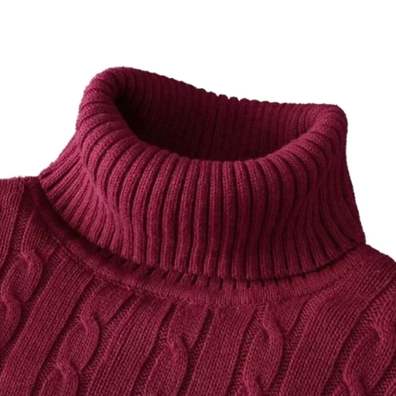 High Street Turtleneck Striped Pullover