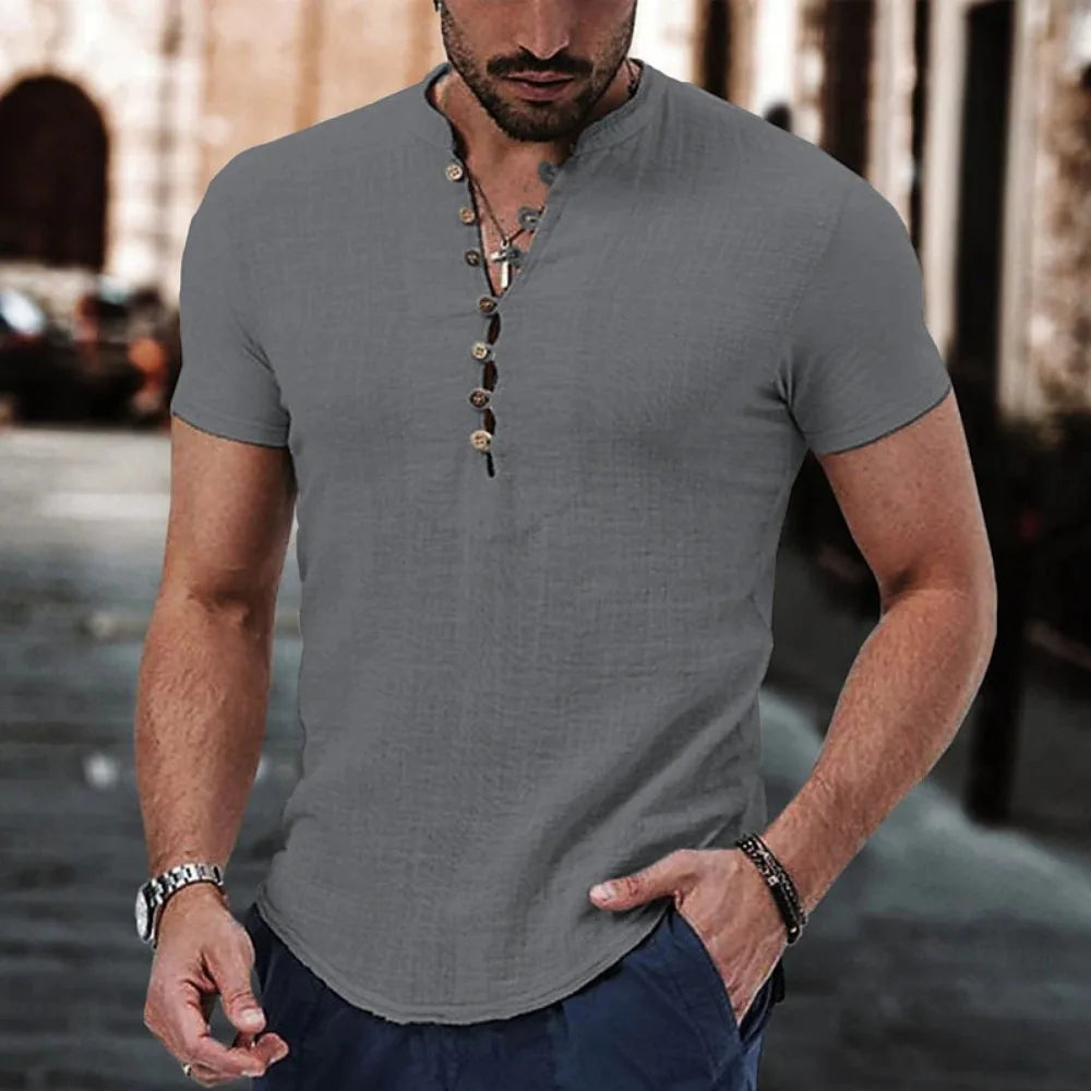 Men's Casual Cotton Linen Shirt