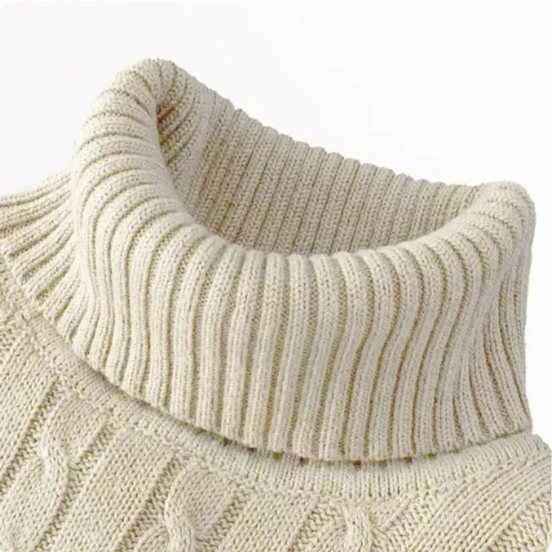 High Street Turtleneck Striped Pullover