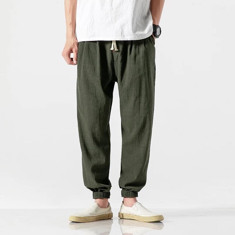 Linen harem pants