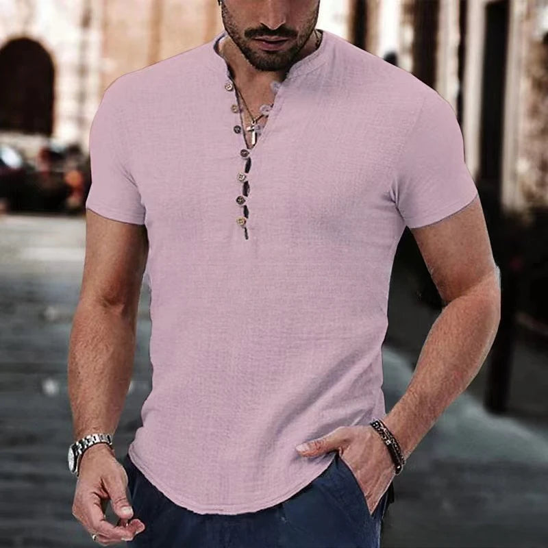 Men's Casual Cotton Linen Shirt