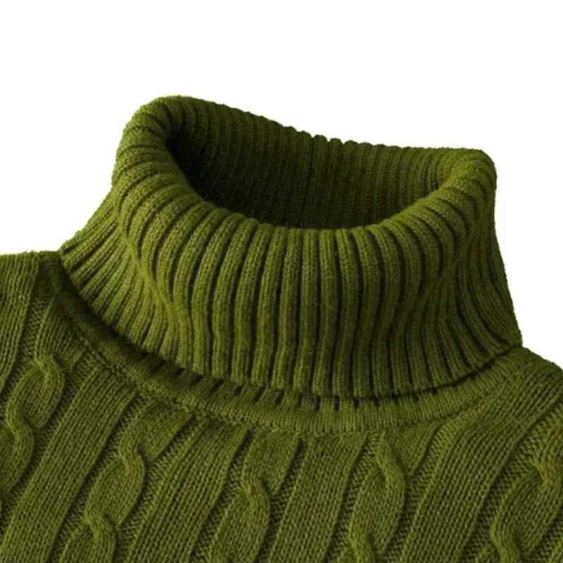 High Street Turtleneck Striped Pullover