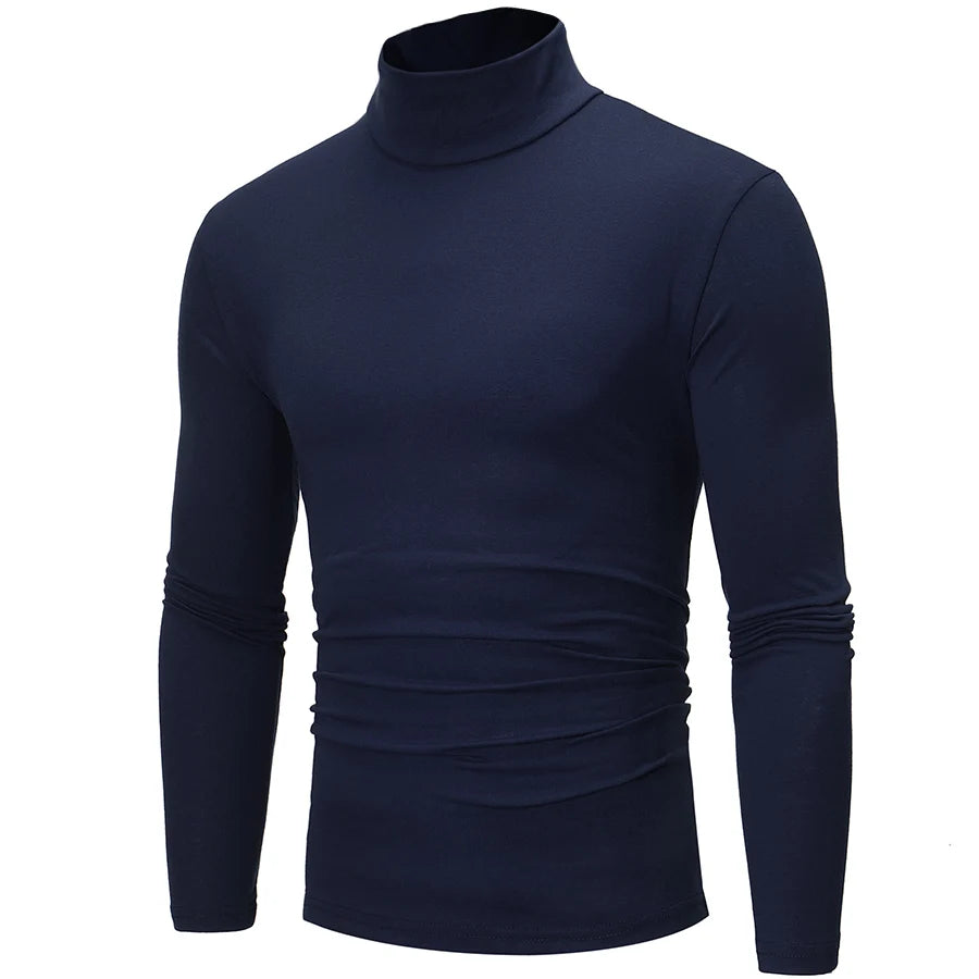 Thermal Underwear Tops Men Winter Clothes Thermal Shirt Autumn Men's Winter Tights High Neck Thin Slim Fit Long Sleeve T-shirt