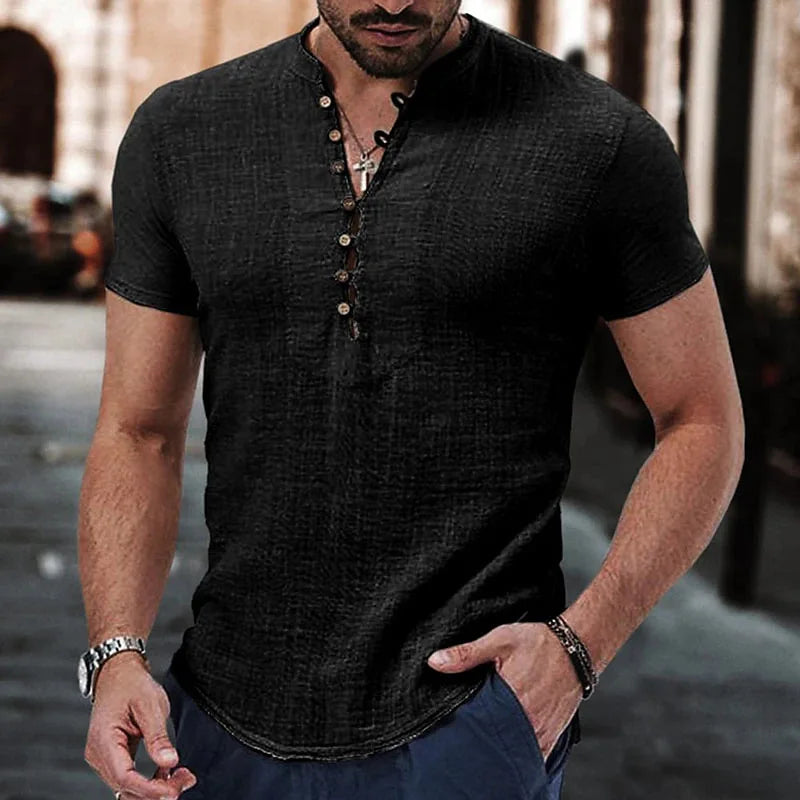 Men's Casual Cotton Linen Shirt