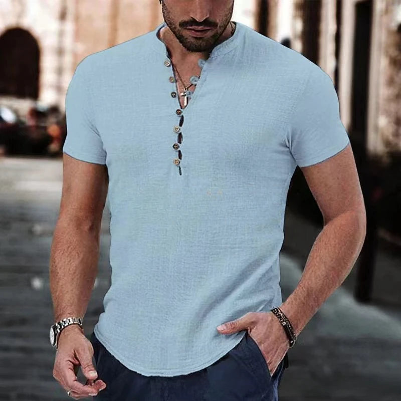 Men's Casual Cotton Linen Shirt