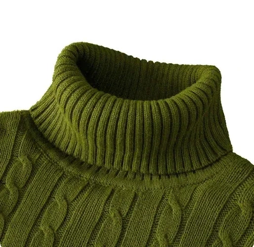 High Street Turtleneck Striped Pullover