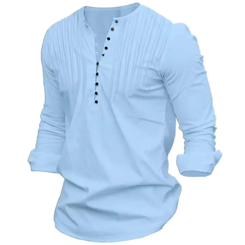 Men's Slim Long-Sleeve Cotton Shirt